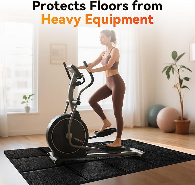 Walking Pad Treadmill Mat for Hardwood & Carpet Floors, 79" × 39.4", Extra Large Non-Slip Exercise Equipment Mat, Mat for Under Treadmill & Indoor Bike on Carpet