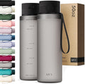 KIVY Slim Water Bottle 50oz with Leakproof Flip Lid [Lightweight & Shatterproof] Fits Backpack & Cupholder for Travel, Sports, School - Extra large water bottle no straw - 1.5 Liter water bottles