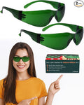 LIGHTMEUP Red Light Therapy Glasses,Eye Protection for Infrared & LED Light Sessions–Blocks 200-2000nm Harmful Wavelengths,Maintain Visibility,Lightweight Red Light Goggles 2 Pairs