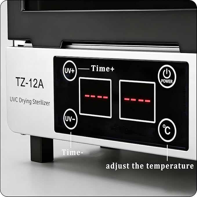 Nail Tool UV cleaning cabinet, Large capacity Stainless Steel cleaning, with Drying Function, Temperature and Timer Control, up to 60 Minutes, 110V Power Supply