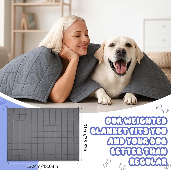 Geiserailie 36" x 48" Weighted Blanket for Dogs Pets, Weighted Dog Blanket Soft Washable Calming Blankets for Medium Large Dogs with Anxiety Use in Car, Bed Couch Gift for Dog Owners Lovers