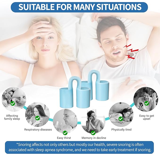 8pcs Anti Snoring Nose Vents Device That Work, Anti Nose Vents for Snoring Devices, Snoring Devices for Men, Nose Opener for Breathing Sleep, Stop Snoring Devices That Work for Men