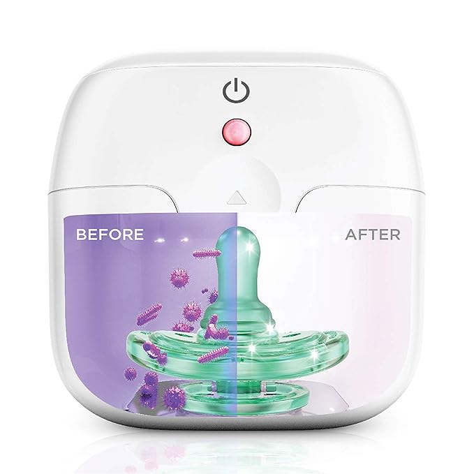 Munchkin Portable UV-C Cleaner for Pacifiers, Teethers and More, White