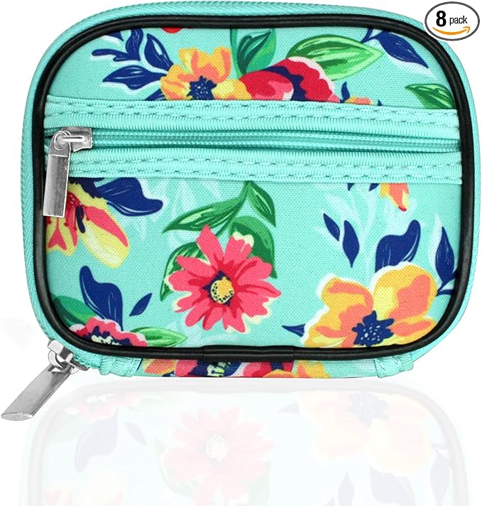Serfeymi Weekly Travel Pill Organizer Pill Case for Purse with Removable 7 Day Pill Box, Fashionable Travel Medicine Organizer Pill Container for Medicine, Vitamin, Supplement - Green 01
