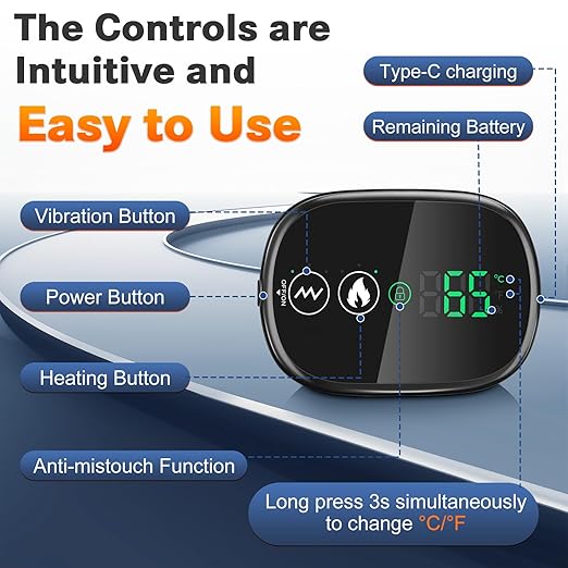 Portable Knee Massager for Pain Relief, Knee Heating Pad for Knee Pain, Knee Massager with Heat, Heated Knee Massager, Newly 4 Powerful Motors, 5 Heats and 5 Massage Modes