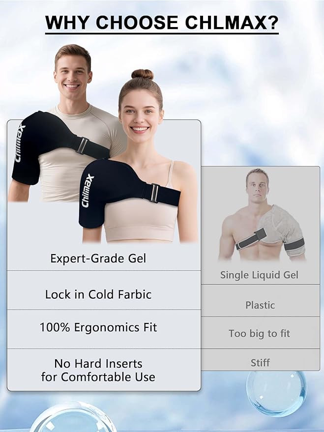 Shoulder Ice Pack Wrap, Reusable Hot and Cold Therapy Compression Wrap for Rotator Cuff, Arm, and Shoulder Periarthritis Pain Relief, Fatigue Reduction,Post-Surgical Rehabilitation