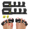 APEX Adjustable Toe Separators, Spreaders, Spacers, Straightener to Correct Toes for Men and Women, Bunion Corrector, Plantar Fasciitis, 50% Thicker, 2 Pairs, S/M and Large, Black