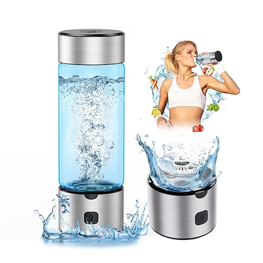 Hydrogen Water Bottle for Skin & Wellness 460ml Rechargeable Hydrogen Generator with SPE/PEM Technology, Anti Aging Hydrogen Rich Water in 3 Mins, Portable for Women, Travel, Home, Beauty