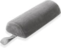 Saloniture Half Round Neck Massage Table Bolster Pillow Pad - 13 x 6 x 3 Inch - Gray Velour