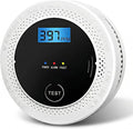 2 in 1 Smoke and Carbon Monoxide Detector, CO & Smoke Detectors with LCD Display, Battery-Powered CO Alarm, 85dB Alert, Easy Installation for Home Safety