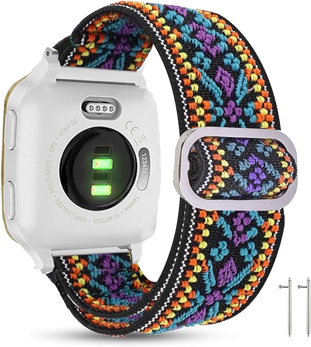 Lamshaw Compatible for Embr Wave 2 Band, 18mm Stretch Elastics Nylon Adjustable Replacement Strap Accessories Compatible for Embr Wave 2 Thermal Wristband