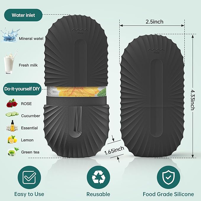 Ice Face Roller, Ice Cube Roller for Face，Facial Beauty Ice Roller Skin Care Tools,De-Puff Eye Bags, Reduce Migraine Pain（Black）