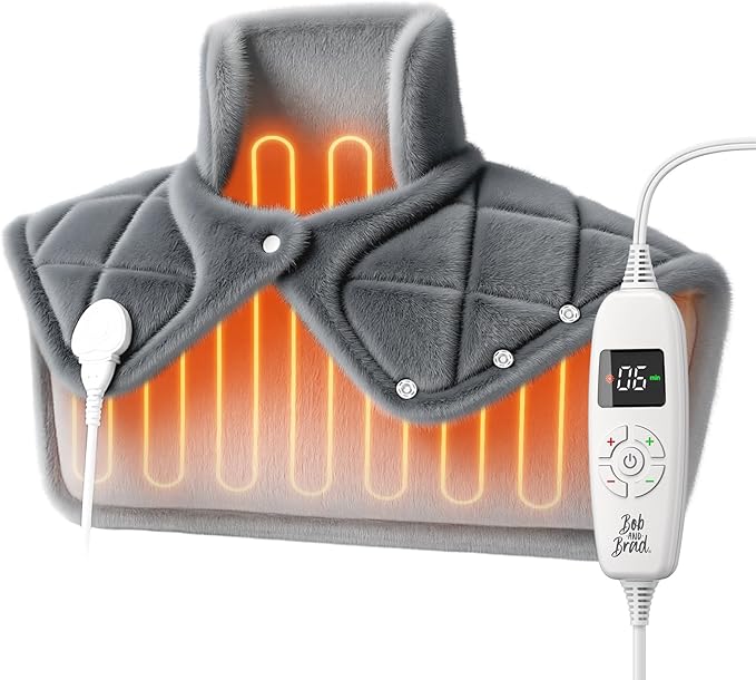 BOB AND BRAD Weighted Heating Pad for Neck Shoulders and Back Pain Relief, FSA Eligible/HSA Eligible, 2.2lb Electric Heating Pad, ETL Certified, Birthday Christmas Gifts for Women Men Mom Dad, 20"x22"