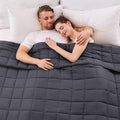 yescool Weighted Blanket for Adults (30 lbs, 88” x 104”, Grey) Cooling Heavy Blanket for Sleeping Perfect for 290-310 lbs, King Size Breathable Blanket with Premium Glass Bead