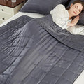 Weighted Blanket Twin Size (48"x72" 20lbs),Ultra Soft and Cozy Cooling Weighted Blanket Twin Size for Adult,Heavy Blanket with Machine Washable Soft Blanket, Stripe Grey