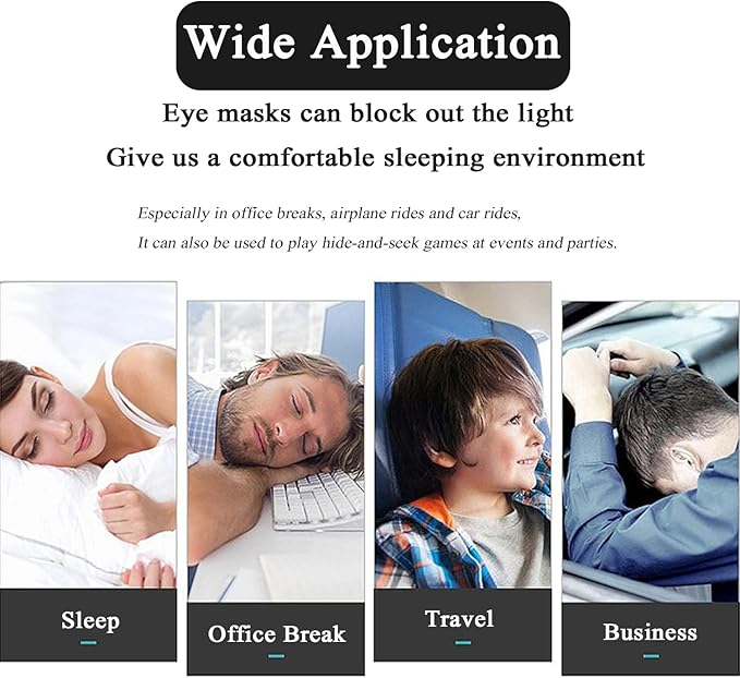 12 Pack Multicolor Eye Mask Cover Blindfold Sleep Mask for Team Games Travel Sleep Party Supply with Adjustable Strap for Women Men Kids, 12 Colors, Individual Package