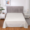GLUYOHEY Grounding Flat Sheet Full Size (81"x96") Conductive Silver Fiber Earthing Bed Sheets with Grounded Cord Reconnect with Earth’s Energy for Better Sleep and Enhanced Wellness, Off White