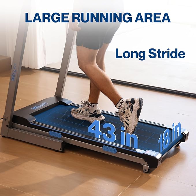 Auto Incline Treadmill with Handle, Portable Treadmill for Home with 350-400LBS Weight Capacity, 4.0HP Foldable Treadmills for Small Space, Heavyduty Walking Pad for Climb Running, Large Running Area