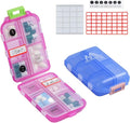 2 Pack Pill case Travel Pill Organizer, Pill Box for Purse Vitamin Fish Oil 10 Compartments Container Medicine Box by M Muchengbao