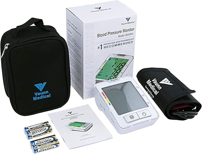 Zacurate Pro Series 500DL Fingertip Pulse Oximeter and Vaunn Blood Pressure Monitor Machine Bundle