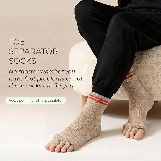 Toe Separator Socks,Foot Alignment Sock for Health Care, Pain Relief, Bunion Corrector, Breathable Toe Socks