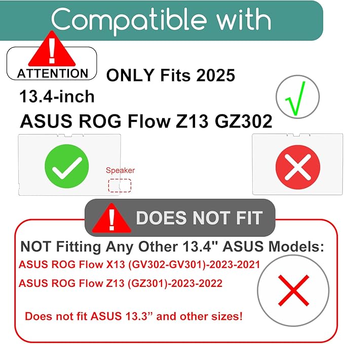 KEANBOLL 2 Pack 9H Hardness Tempered Glass Screen Protector for ASUS ROG Flow Z13 GZ302 (13.4" Laptop Tablet) – Anti-Scratch, Ultra-Durable, Precision Fit (2025-2026 Model Exclusive)