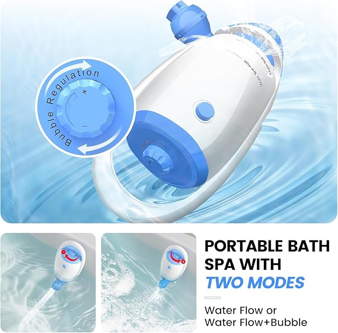 Bath Jet Spa, Bath Jet/Bubble Maker Mode, Bathtub Spa Machine Creates Soothing Bubbles and Massage, Bathtub Accessories for Relaxing Home Daily Use