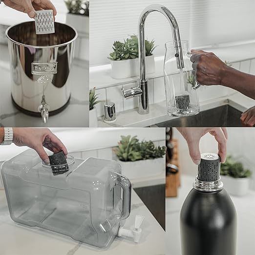 GOFILTR Jumbo Alkaline Water Infuser - 9.5 pH + Electrolytes For Any Large Water Bottles/Pitchers, 300 Gallon / 3 Months, Ionized Mineral Alkaline Water Infuser (1 Pack)