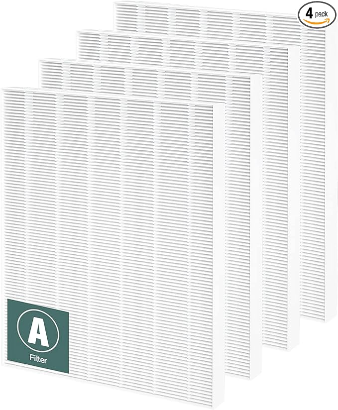 4 Pack 115115 Replacement Filter A Size 21 Compatible with Winix PlasmaWave Air Purifier C535 5300 5300-2 5500 5500-2 6300 6300-2 P300 AM90 9000 5000 5000B C909 9800 by Funmit