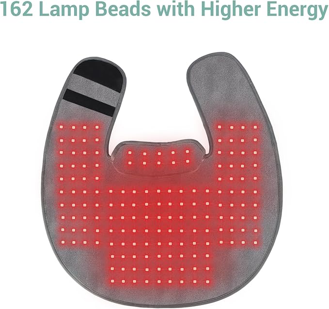 Comfytemp Red Light Therapy for Neck Shoulder Back 162 LEDs, Wearable Infrared Light Therapy Pad for Body, Flexible Near Light Therapy Wrap, 660nm & 850nm