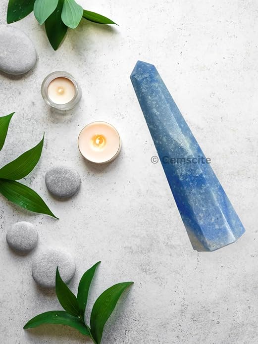 WholesaleGemShop 3 Inch Gemstones Obelisk Tower Jumbo Facet Aura Rock Crystal Natural Polished Earth Wand Spirit