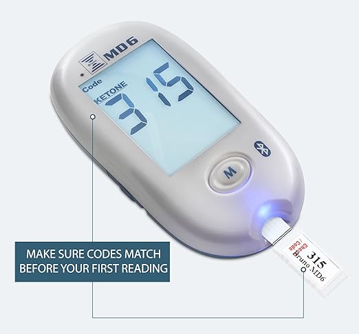 Blood Ketone & Glucose Monitoring System | Track Your Ketones & Ketogenic Diet Progress | Ketosis Test Kit with Lancing Device, 10 Keto Strips + 50 Lancets