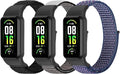 YCHDDER Solo Loop Nylon Bands Compatible with Amazfit Band 7 Straps,Soft Breathable Comfortable Adjustable Colorful Sports Replacement Wristband for Amazfit Band 7 for Men Women