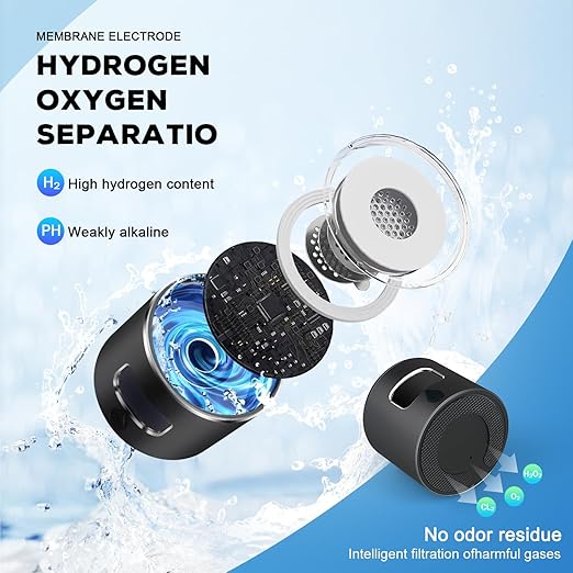 Hydrogen Water Bottle Generator with SPE/PEM–Portable Molecular Hydrogen Rich Water Machine, Rechargeable,5000 ppb,LED Timer for Home, Office, Travel, Sports,Birthday & Christmas Gift