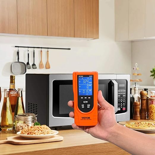 VEVOR 3-in-1 EMF Meter, 5Hz - 3.5GHz, Handheld Rechargeable Electromagnetic Field Radiation Detector, Digital LCD EMF Tester for EF MF RF Home Inspections Outdoor Ghost Hunting Paranormal Equipment