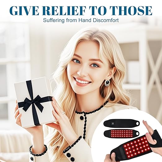Red Light Therapy For Hands,Infrared Light Wrist Wrap,Wearable Wrap Belt,660nm 850nm，Relieve Muscle Pain