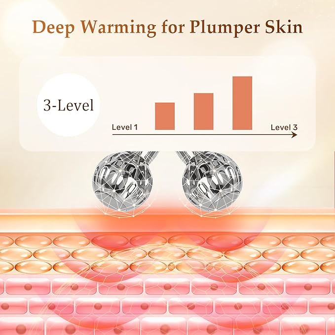 SZMDLX Microcurrent Facial Massager with LCD Screen, Electric Face Roller for Lifting & Toning, EMS Skin Tightening Device for Puffiness & Fine Lines, USB Rechargeable V-Shape Tool