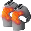 Knee Massager with Heat Vibration for Pain Relief MAXwarm 5.0[2026 Upgraded]-Heated Knee Brace with 5 Heat Levels and 4 Massage Motors, X-Warm Heat-Lock Tech, for Men Women(Grey, 2-Pack)
