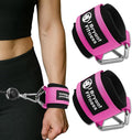 J Bryant Fitness Wrist Cuffs for Cable Machines – Heavy Duty Adjustable Wrist Straps with 7mm Neoprene Padding for Strength Training, Pull Exercises, and Forearm Support