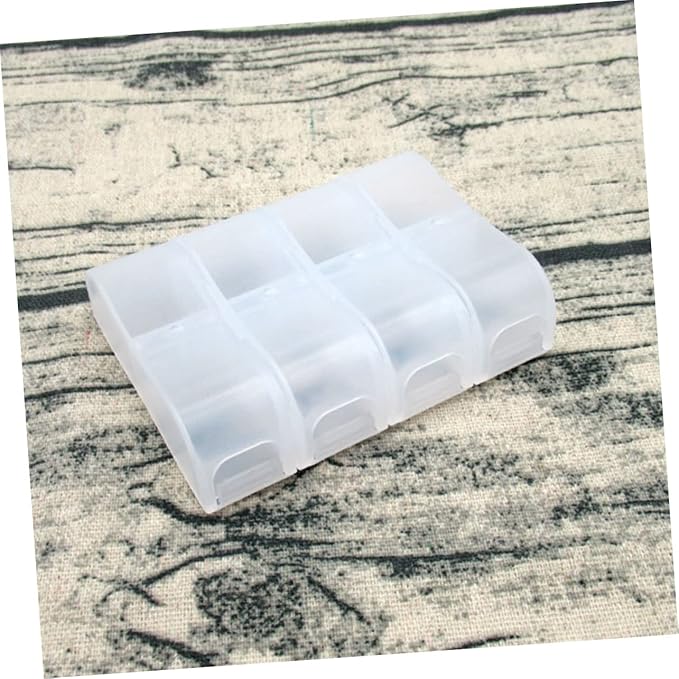 GLEAVI 2pcs Weekly Detachable Organizer Eight Container for Convenient Medicine Management Travel-Friendly Storage Box for Vitamins and Items