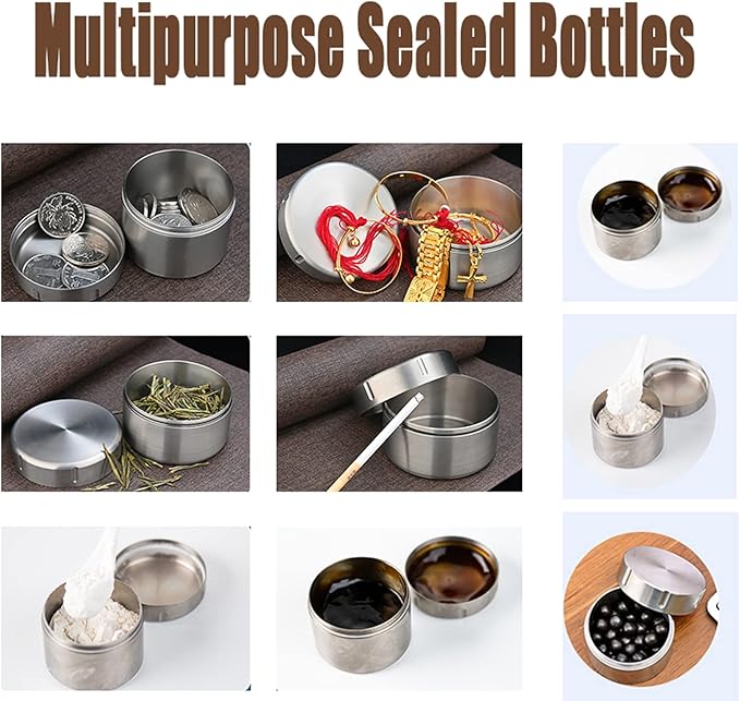 Waterproof Pill Bottle Titanium, Travel Pill Container Medication Organizer, Portable Daily Pill Case, Compact Pill Box for Purse Pocket Handbag, Bpa Free Outdoor EDC Small Pill Holder