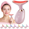 Red-Light-Therapy-for-Face, Facial Massager Wand with 7 Color - Birthday, Christmas, Mothers Day, Valentines Day, Self Care Gifts for Her Women Mom Best Friend Wife Teacher (Rose Gold)