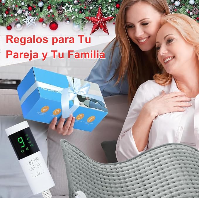 Electric Heating Pad for Back Pain Relief, Portable Heating Pad for Period Cramps Neck and Shoulder,Knee,Arms,Legs, Auto Shut Off Moist Heat Machine Washable Gift for Women Men 12x24
