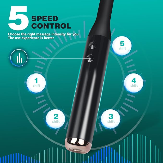 Massage Gun with Extended Handle Revolutionary U-Shaped Back Massager for Pain Relief Deep Tissue Body Massager for Neck,Shoulder,Leg-Reach Every Muscle with Ease,4 Massage Heads & 5 Speed Levels