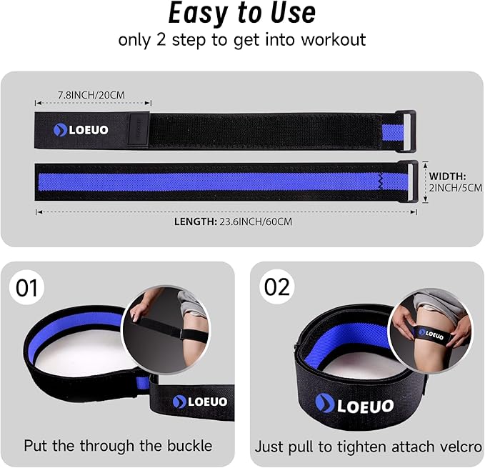 Booty Bands for Working Out Glutes, Adjustable Blood Flow Restriction Bands with Non Slip for Workout Butt & Thigh Building, Occlusion Bands for Women and Men Glutes Easy to Carry