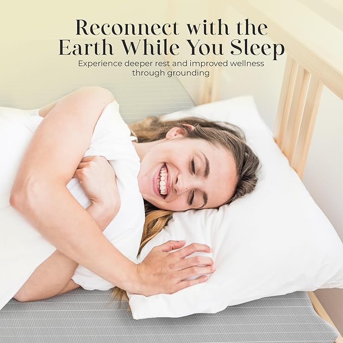 Grounding Sheets Queen, 95% Organic Cotton + 5% Pure Silver Fiber, Bed Grounding Sheets for Healthy Sleep Therapy, Grounded Sheets with Grounded Cord Kit [60"x 80"x 16" Gray] (Queen)