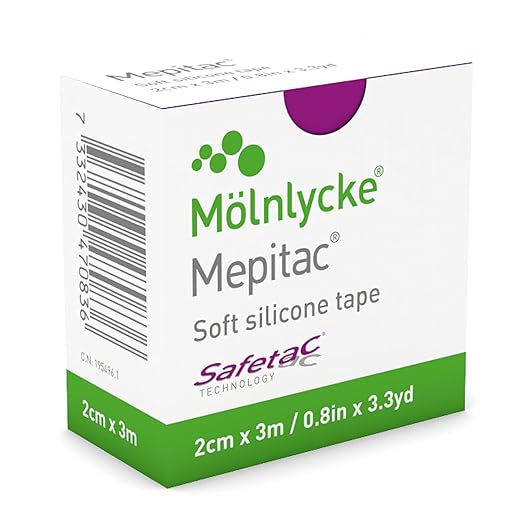 Mepitac 298300 Soft Silicone Tape, 2 cm x 3 /0.8 in x 3.3 yd