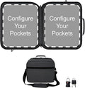 Extra-Large Customizable Modular Pill Bottle Organizer, Medicine Bag, Carrier for Medications, Vitamins, and Medical Supplies - Travel Medicine Organizer, Med Bag - Dark Gray (Optional Lock)