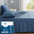 Degrees of Comfort Coolmax® Cooling Bed Sheets California King Size for Hot Sleepers, Moisture Wicking Sheet Set for Night Sweats, Deep Pocket, Ultra Soft, Cozy for All Seasons, Teal 4 Pieces