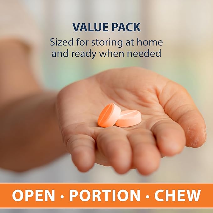 TRUEplus Glucose Tablets, Chewable, Orange Flavor, 15g Fast-Acting Carbohydrates, Fat Free, Gluten Free, Raise Low Blood Sugar and Boost Energy, 50 Count, 3 Bottles